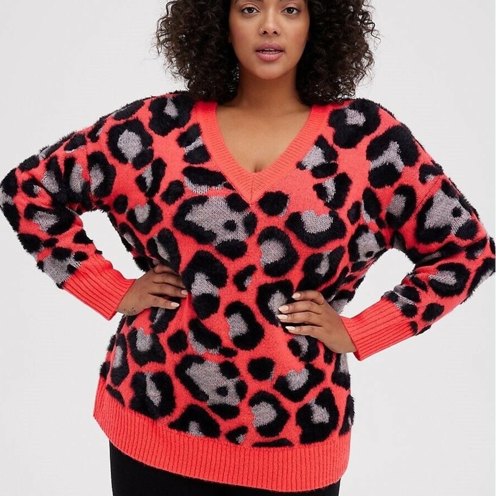 Torrid Leopard Slouchy Tunic Size 1 NWT